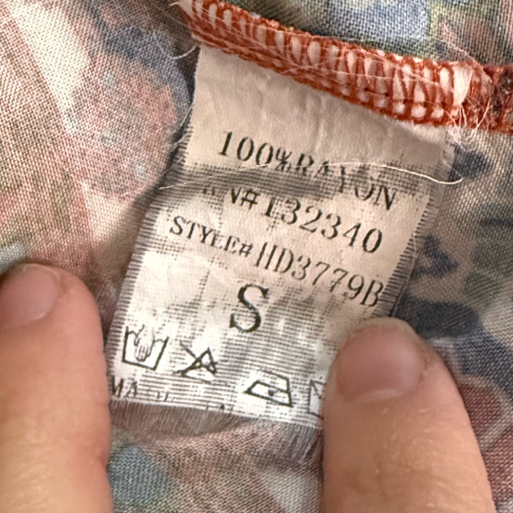 Hot & Delicious Rust & Teal Bohemian Midi Aztec Cold Shoulder Dress Size S - Picture 7 of 7